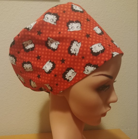 Women's Surgical Cap, Scrub Hat, Chemo Cap,  Betty Boop