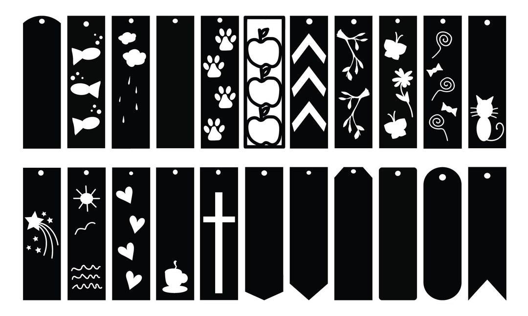 Bookmark SVG Templates, Bookmarks Printable, Instant Digital Download