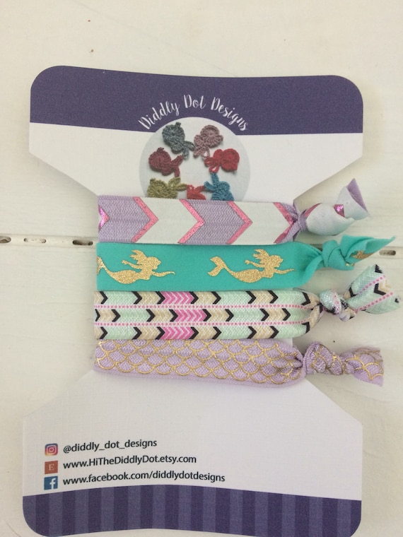 Mermaid Hair Ties No Snag Hairbands No Crease Hair Bands Etsy