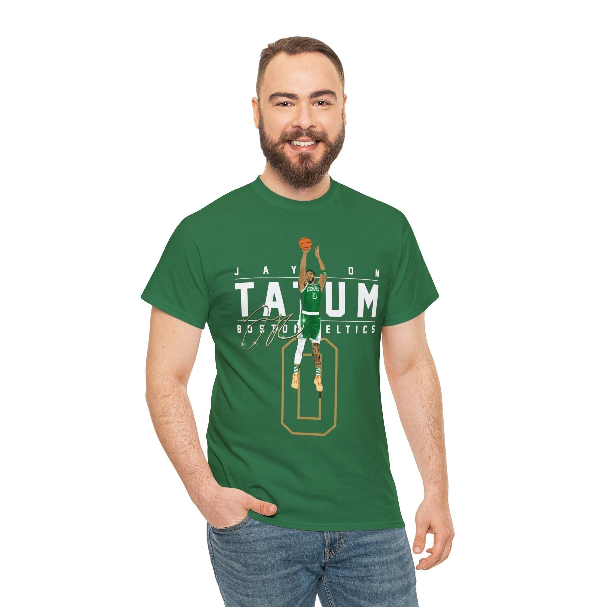  Green Jayson Tatum Cartoon Logo Crew Neck Sweatshirt Adult  Small : Clothing, Shoes & Jewelry
