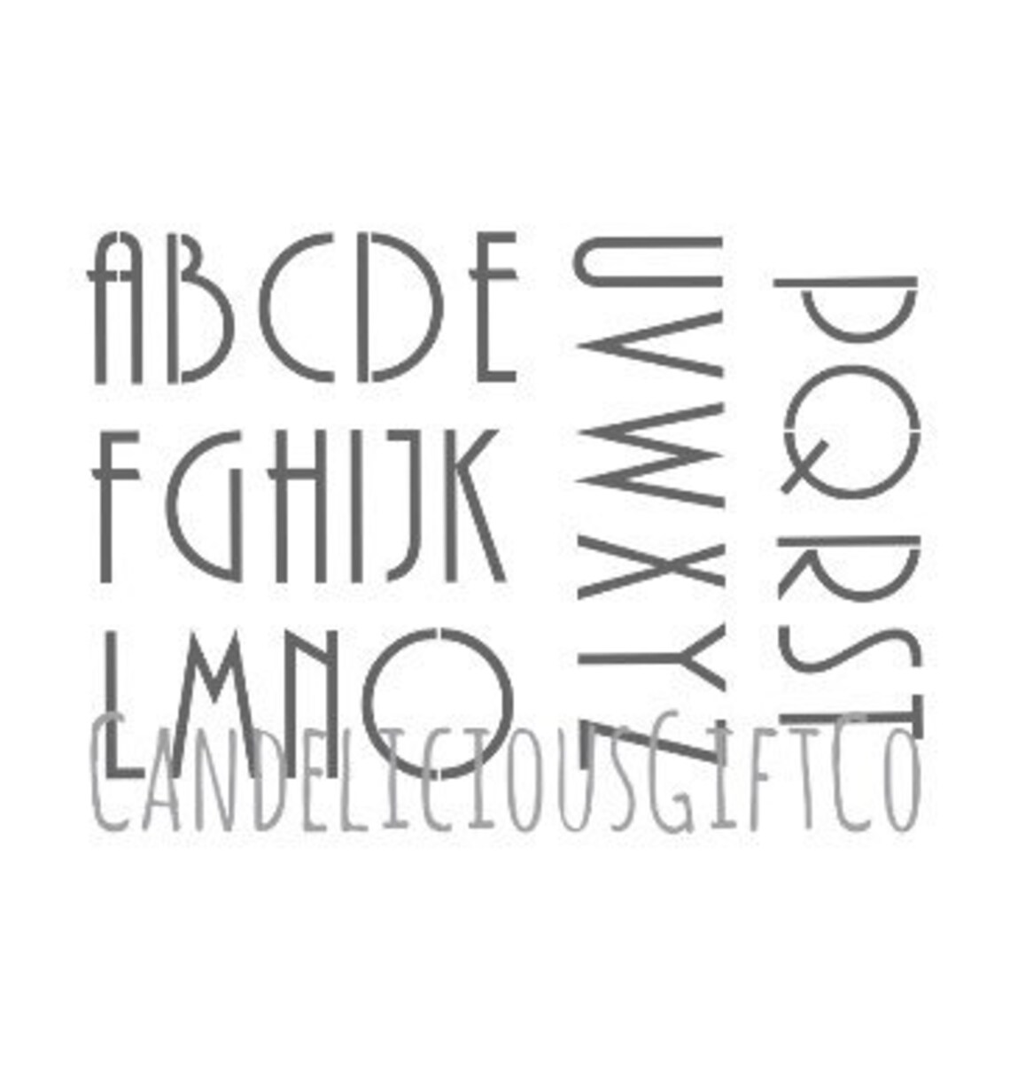Art Deco Font Alphabet Stencil Letters Retro classic Etsy