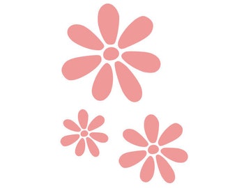 Daisy Stencil Abstract Flower Art shapes Craft Template Reusable 190 Mylar Walls Furniture Signs Fabric Cakes Journal