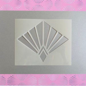 Fan Art Deco 1920 szablon do rzemiosła szablon wielokrotnego użytku 190 Mylar ściany recyklingu meble karty znaki tkaniny