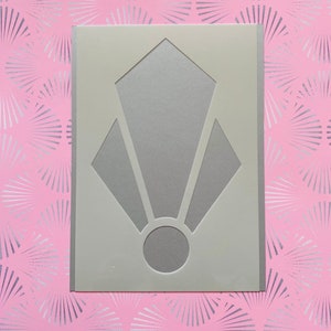 Eenvoudige art-decofan jaren 1920 stencil ambachtelijke sjabloon herbruikbare 190 mylar upcycle muren meubels kaarten borden stof