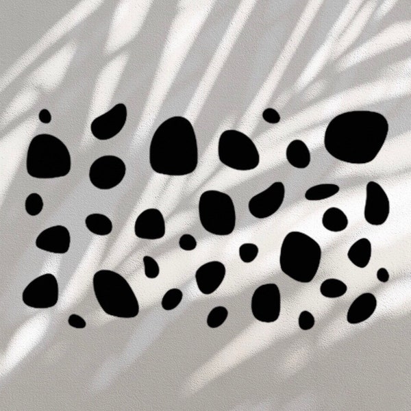 A4-A6 Dalmation spot print Repeat Pattern Stencil Craft Template Reusable 190 Mylar Upcycle Walls Furniture designer