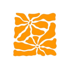 Stencil di fiori astratti Piastrelle quadrate Forme artistiche Modello artigianale Riutilizzabile 190 Mylar Pareti Mobili Biglietti Segnali Tessuto Torte Giornale