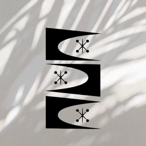 A4-A5 Mid Century Atomic Abstract shapes modern Retro Pattern Stencil Craft Template Reusable 190 Mylar Upcycle Walls Furniture designer