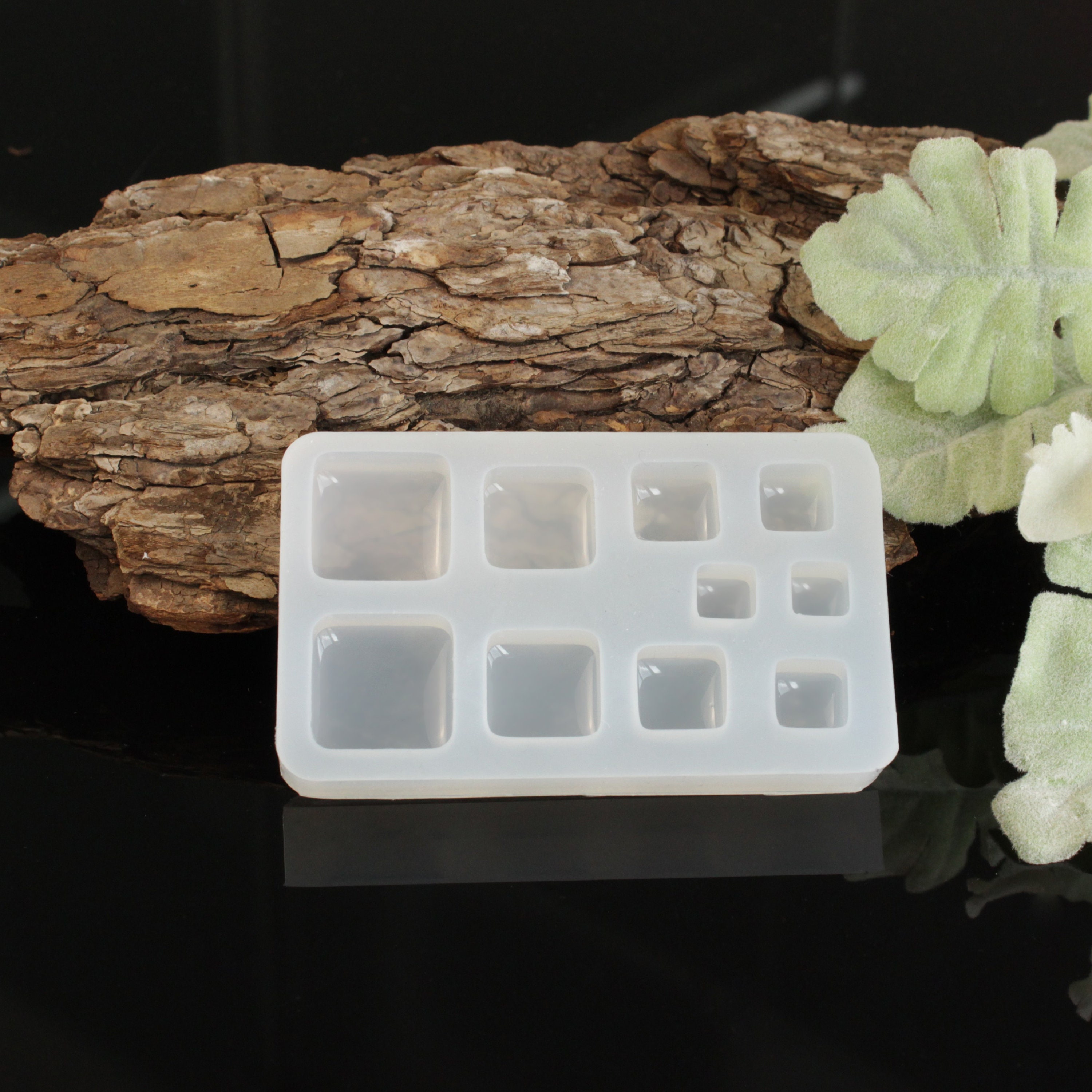 Silicone mold of 10 square in 1 form for resin casting Etsy