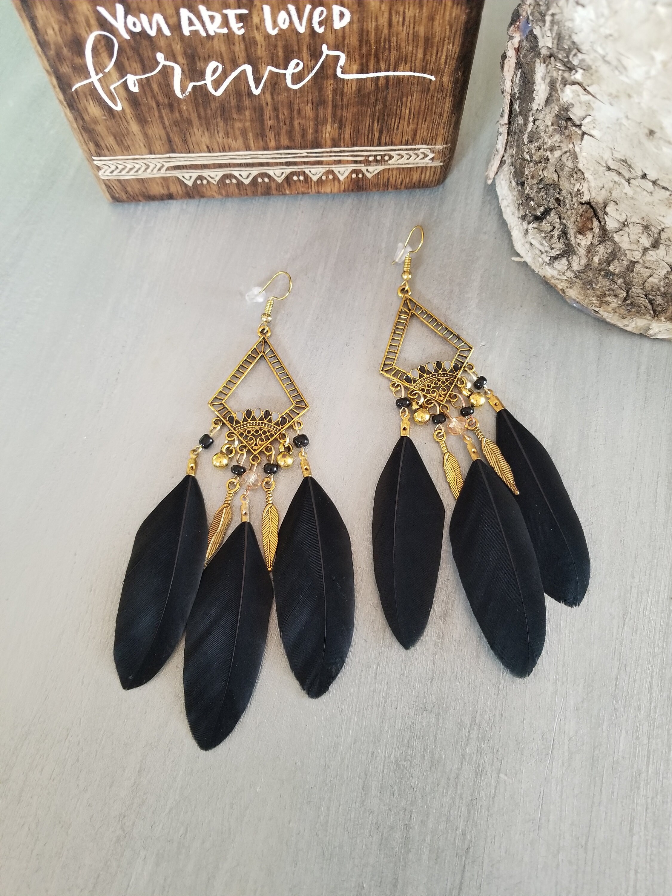 41+ Black Feather Earrings Embroidery