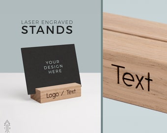 LASER ENGRAVED Wood Photo holder photo stand.