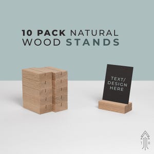 10er PACKUNG NATURAL Holz Fotohalter Holz Fotoständer.