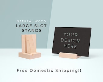 Natural Wood Photo Holder: Retail Display Stand