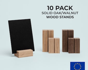 Naturholz-Fotohalter: Eiche oder Walnuss, hergestellt in den USA, 10er-Pack