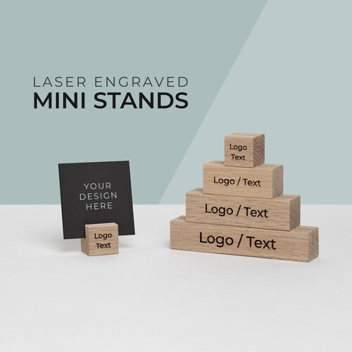 Soporte para tarjetas MINI con grabado láser para señalización