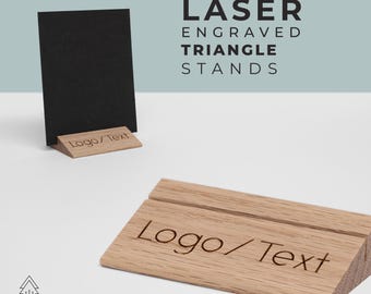 TRIANGLE Profil LASERGRAVIERTE Holz Fotohalter Fotoständer.
