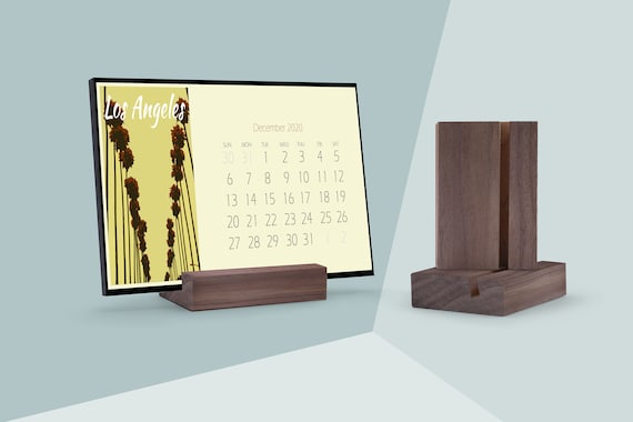 natural-wood-calendar-holder-wood-calendar-stand-with-1-4-inch-or-1-8-inch-slot-etsy-finland