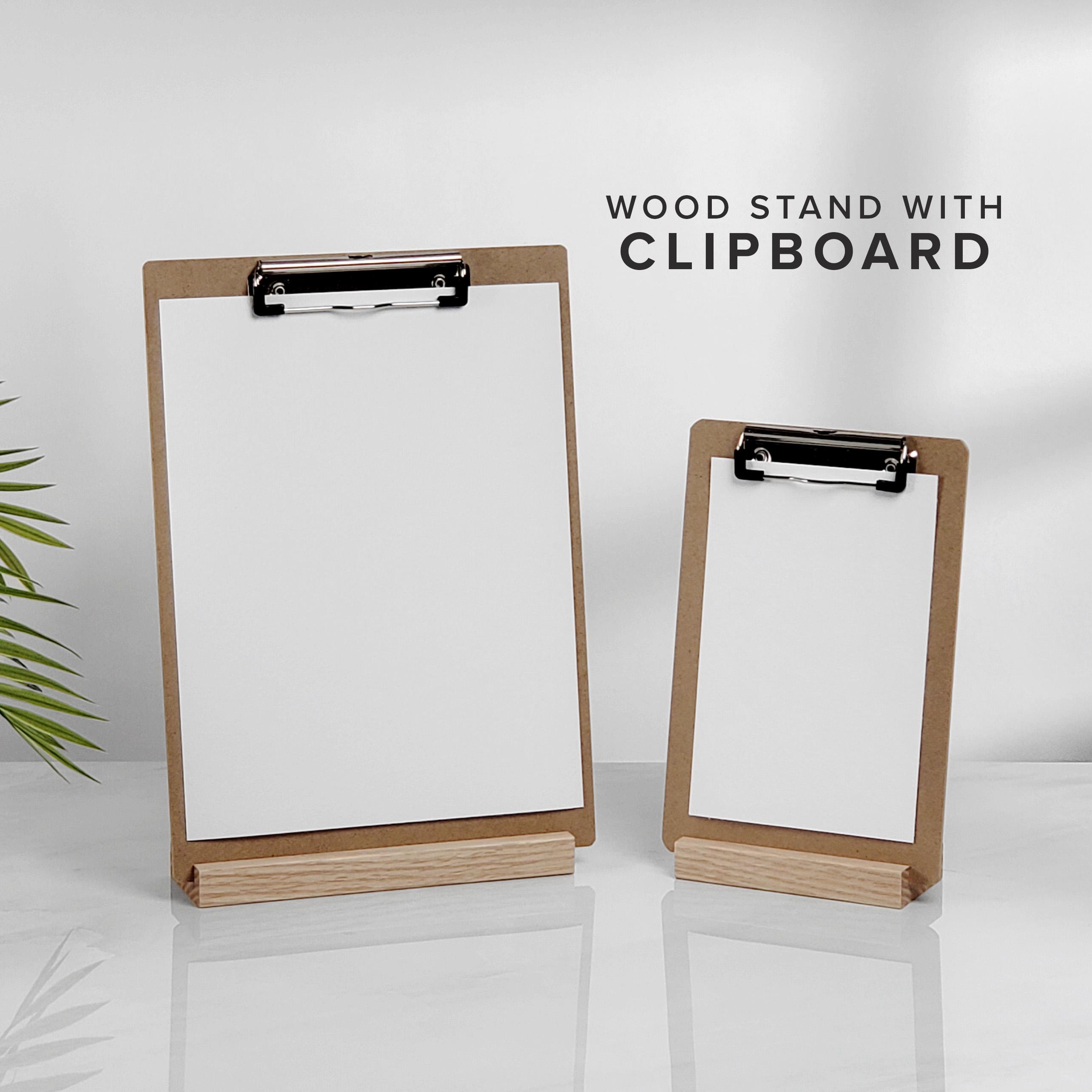 Clipboard With Oak Wood Stand: A4/A5 Menu, Wedding Table Number