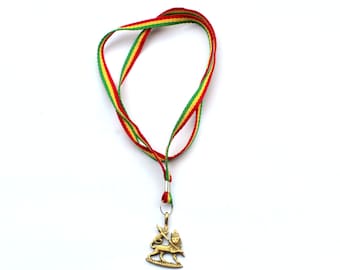 Lion of Judah Necklace: Handmade Rasta Ethiopian Jewelry