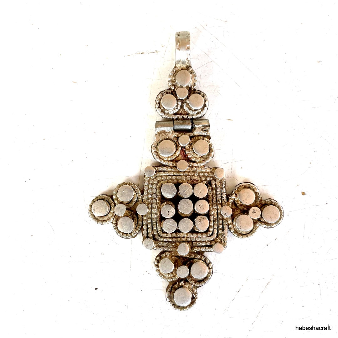Antique Ethiopian Cross Pendant. Ethiopian Orthodox Church. Ethiopian
