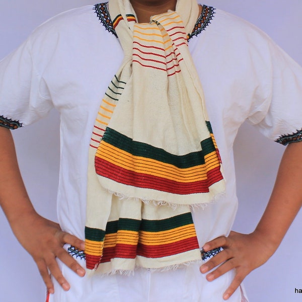 Ethiopian handmade cotton scarf. Ethiopians clothe. African head scarf, Scarf for woman, Ethiopian Cultural dress, Winter scarf handmade