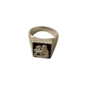 Lion of Judah Silver Ring – Haile Selassie Rasta Jewelry – Ethiopian Silver Band