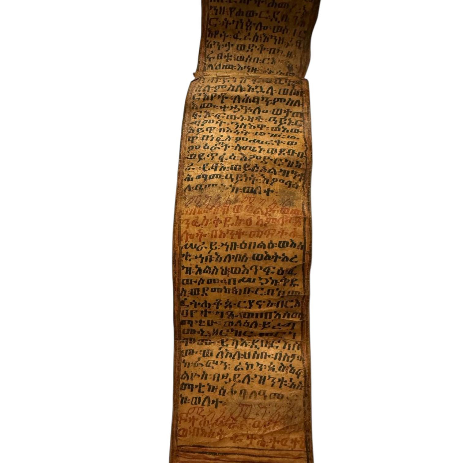 Old Ethiopian Healing Amulet Kitab「キタブ」? Old Ethiopian Leather Healing Scroll Protection Amulet Kitab(e) - 5