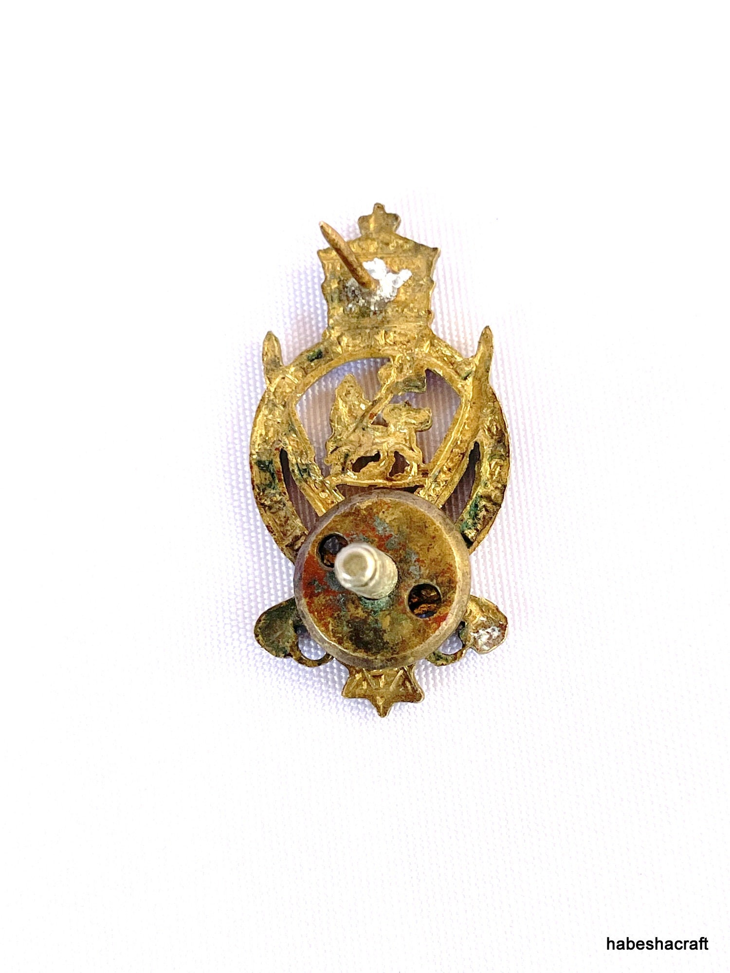 Old Ethiopia Haile Selassie Military Imperial Guard Lion of Judah Badge ...