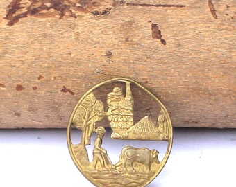 Medalla Haile Selassie de la Policía de Etiopía, 1.ª clase, emisión 1957-1974. Envoltorio y sobre originales.