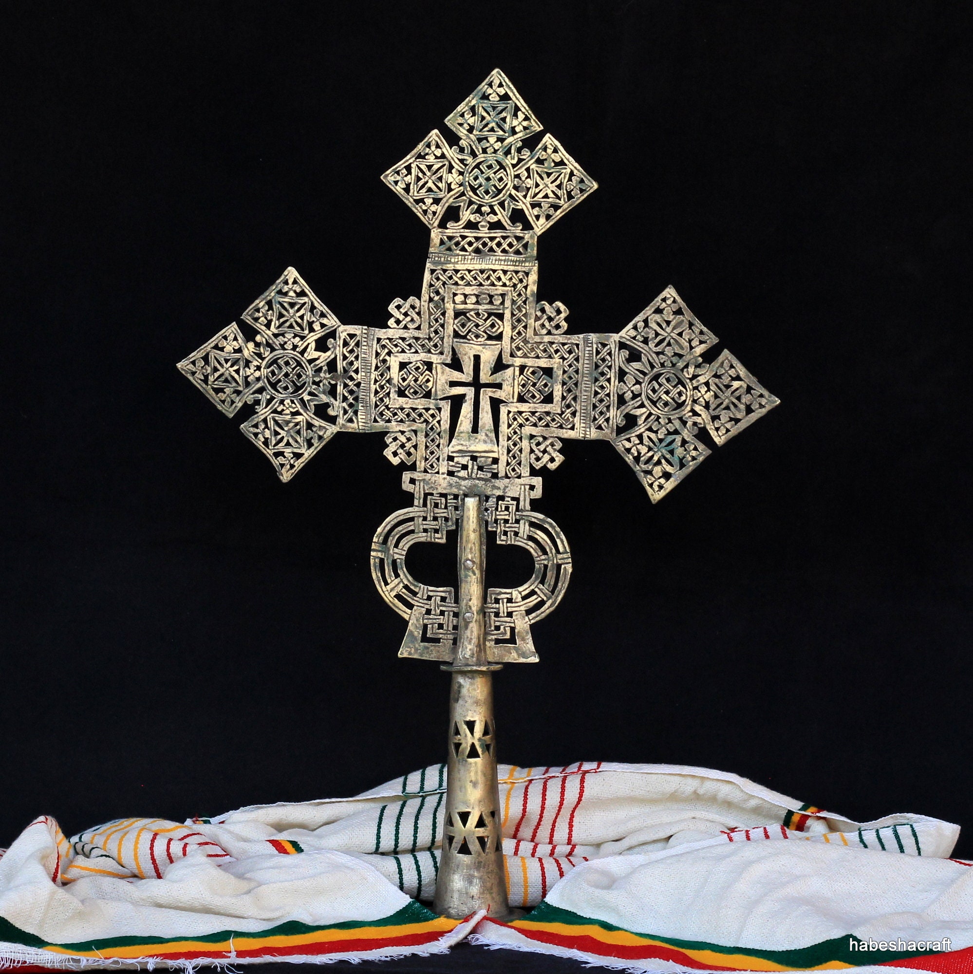 Old Ethiopian Self Standing Cross 22 L. Ethiopian Cross. Etsy