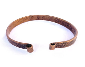 Antique Ethiopian Copper Neck Ring: Oromo Dowry Torque, Tribal Jewelry