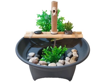 Bamboo Water Feature Kit 12"/30cm, Single Spout V