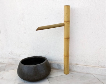 Kit de bec pour fontaine à eau en bambou 24 po./60 cm sans pompe à eau
