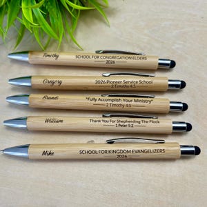 JW Ink Pens - Pioneer School, Fully Accomplish, Years Text, SKE, Shepherd, Elders School (English & Spanish)