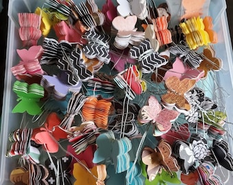 Fermatenda per tende a farfalla, set di 2 3d fatti a mano, carta, colpi di scena, fidget, portacavo