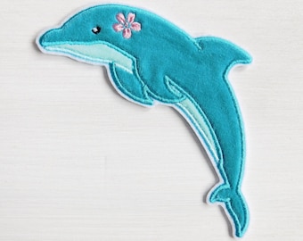 Dolphin Patch made of Fabric XXL