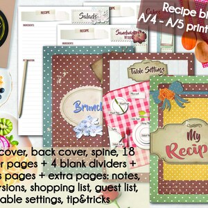 Recipe Book Size 11x8 5 Printable Recipe Diy Etsy