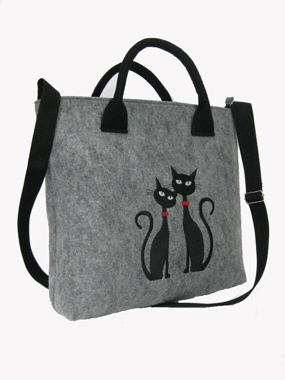 Filztasche Katze Katze Liebhaber Geschenk Katze Tasche für Katze Geldbörse, große Filz Katze Tasche, Katze Liebhaber