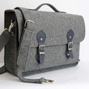 Sac messager en feutre de 17 pouces fait main avec poche pour clavier, sac à main de bureau porte-documents, sacoche pour ordinateur 17 pouces, Apple MacBook Pro 16 pouces