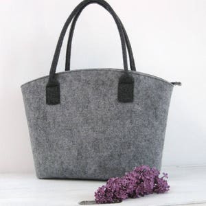 Minimalist Felt bag, Felt tote bag, Elegant and Casual, Felt Bag, Tote Shoulder Bag, Shopping, Bag Handbag image 3