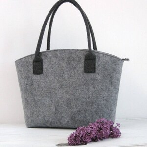 Minimalist Felt Bag, Felt Tote Bag, Elegant and Casual, Felt Bag, Tote ...