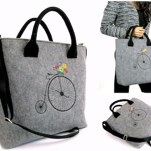 Vilten Tote Bag - Vilten Handtas - Vilten Schoudertas, Vilten tas, Vilten tas, crossbody tas, tote tas- Felt Tote Bag
