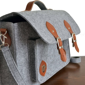 Sac en feutre, LAPTOP BAG 15 pouces pour ordinateur portable, cartable d&#39;école, étui pour Macbook 15 pouces, sac à bandoulière pour femme, sac en feutre, sacoche en feutre