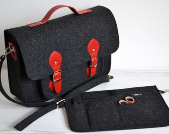 BOLSA PARA PORTÁTIL, bolso para computadora, bolso para computadora portátil de 15 pulgadas, bolso mensajero, estuche para Macbook, bolso bandolera, bolso de oficina, cartera de fieltro, Macbook Pro 15 en estuche