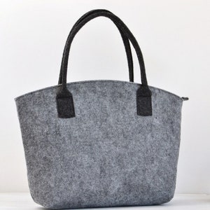 FELT BAG, Gray bag, Womens felt bag, Bags purses, Minimalist tote bag for girl
