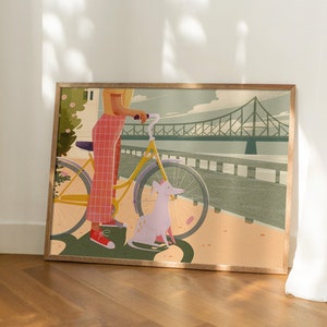 Summer in Montreal | Colorful Art Print Illustration | Wall Decor | Home decor Poster | Poster | Drawing | Aesthetic Room Decor