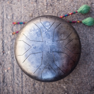 Handmade Steel Tongue Drum: Grey Knight II, 432 Hz C# Pentatonic