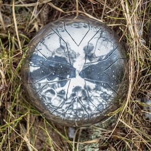 Handmade Steel Tongue Drum: Chromed Knight, Meditation Percussion