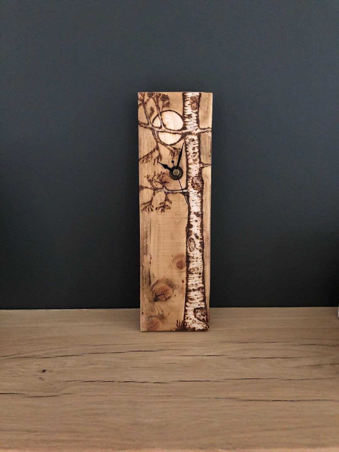 Moonlight Tree- Wooden Wall Clock- Handmade-original Design - Etsy UK