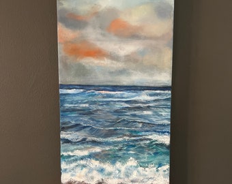 Waves- Original seascape on box canvas