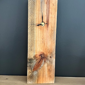 Long wooden wall clock